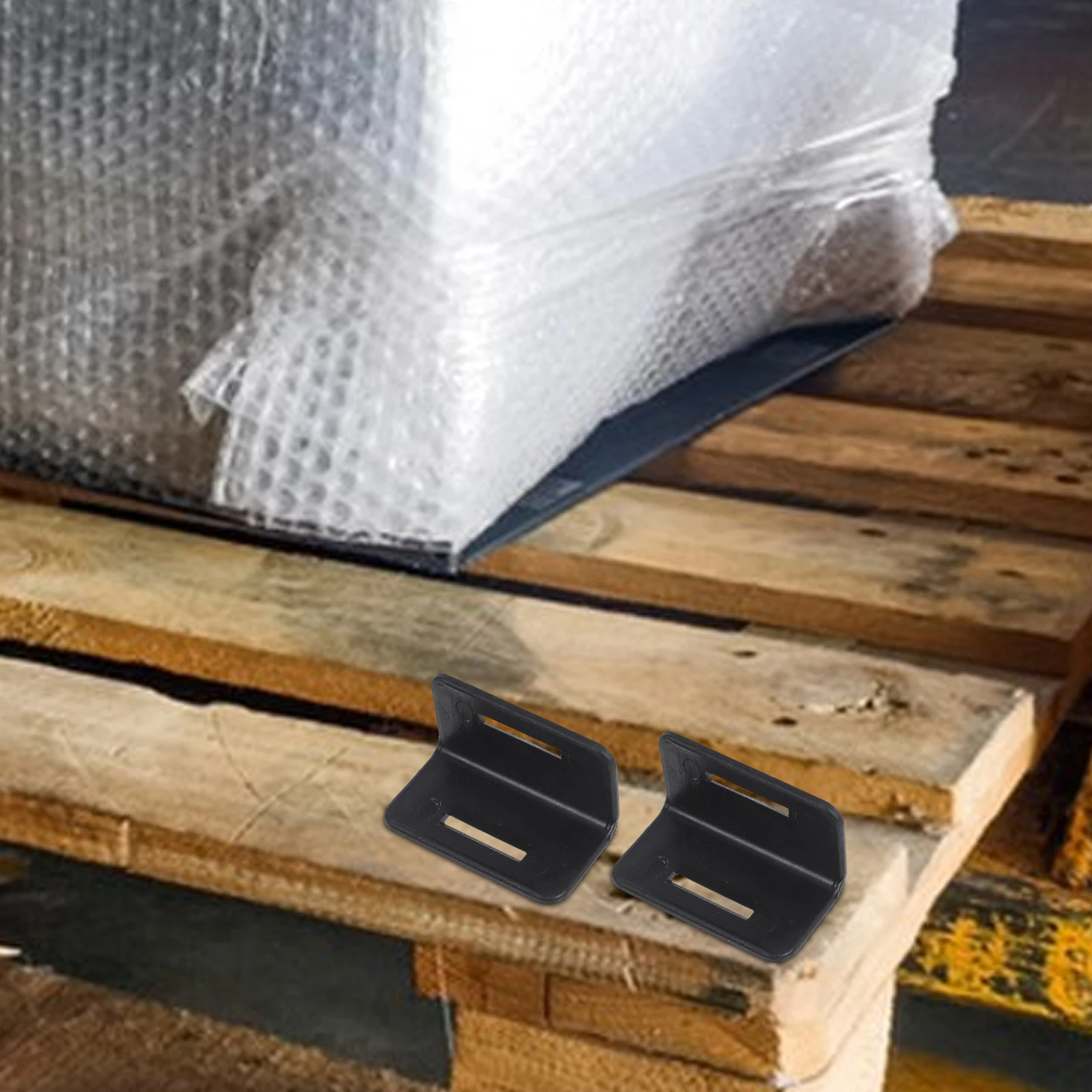 100 Uds protectores de bordes para cargas de carga protectores de esquina de plástico en forma de L protectores de correa de amarre protección de transporte reutilizable