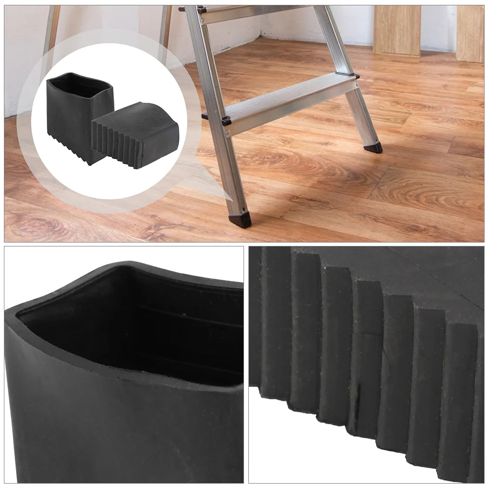 Ladder Feet Pads Rubber Covers Leg Foot Step Extension Caps Noncover Replacement Chair Protector End Parts Accessories Cushion