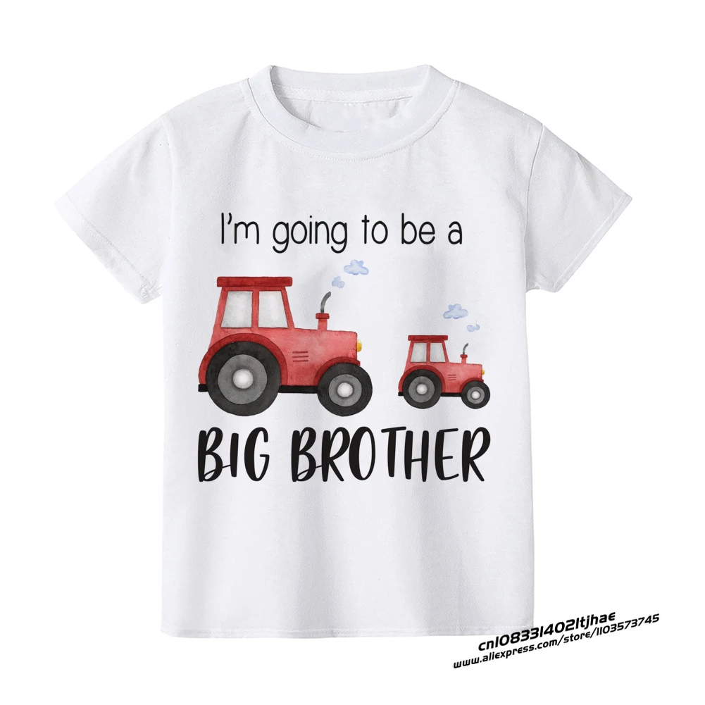 Promoted To Big Brother 2024 Dinosaur Print T-shirt Baby Announcement T Shirt Girls Outfit Tops Toddler Tshirt Summer Clothes