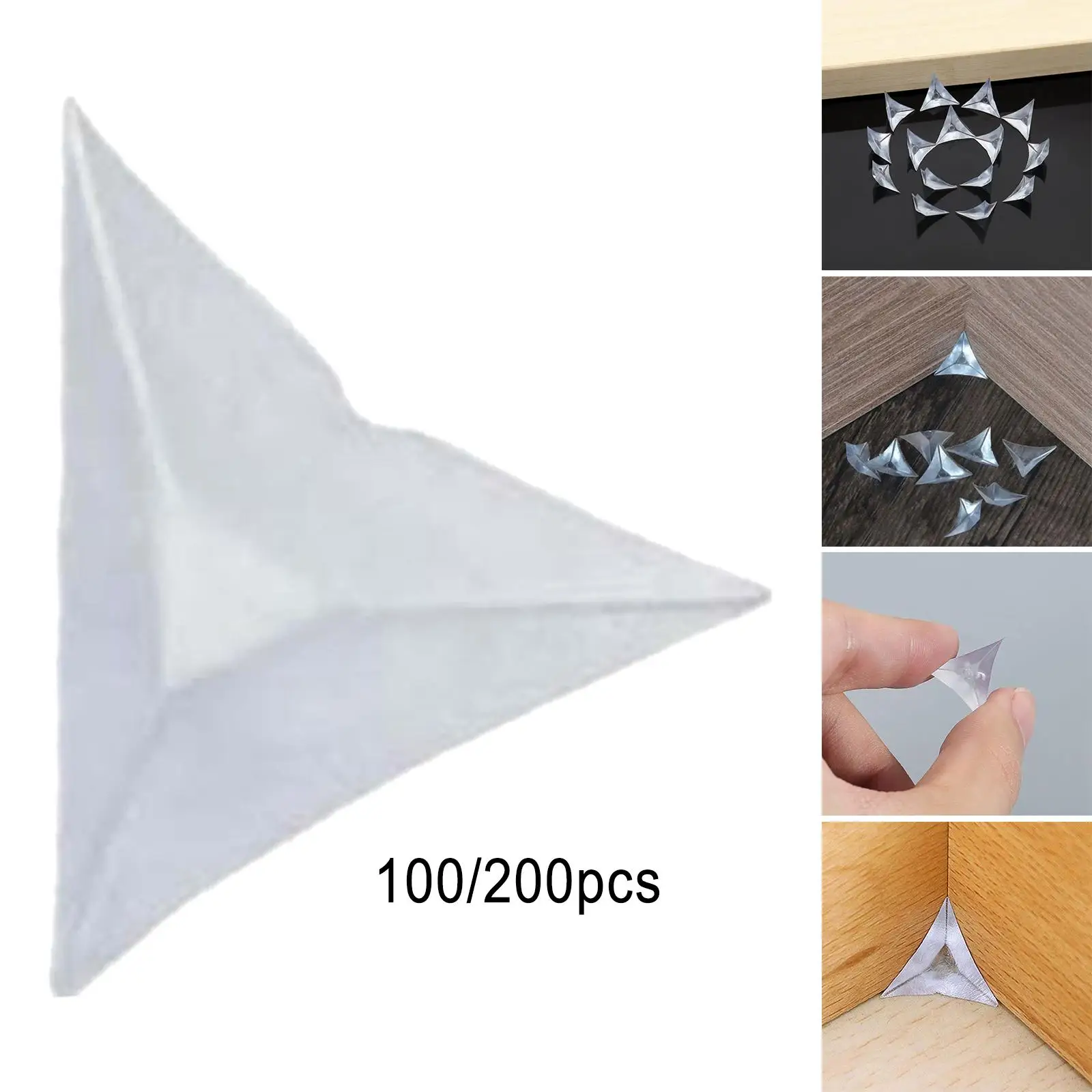 100/200PS Stair Dust Corners, Transparent Furniture Corner, Triangle Dustproof