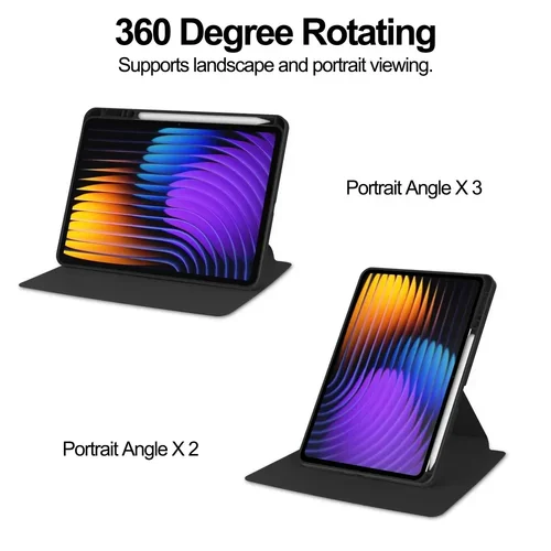 Imagen 2 del producto Funda con rotación de 360 grados para Xiaomi Pad 7, funda 2024 con portalápices para Coque Xiaomi Pad 7 Pro Mi Pad 7, funda para tableta de 11,2""