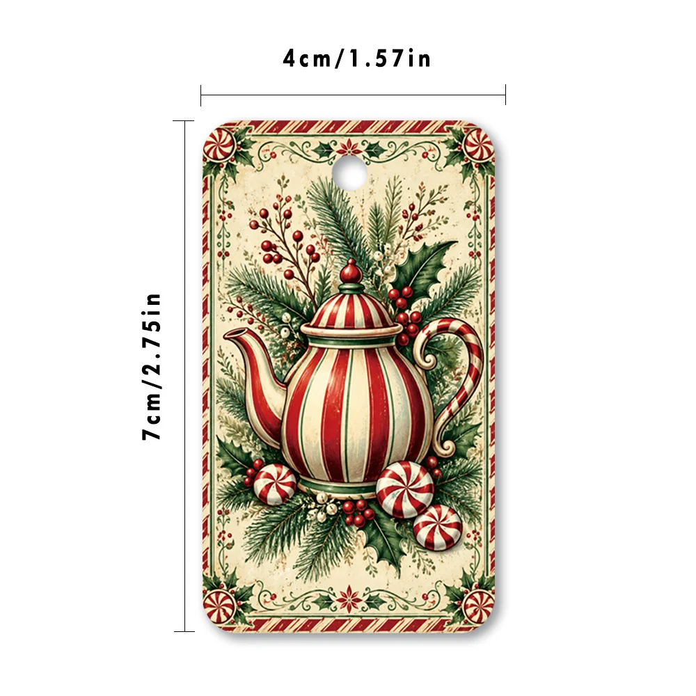 40pcs, Gift Tags, American Retro Candy Stripes, Hanging Paper Labels for Gift Wrapping, Holiday Party Decor with String