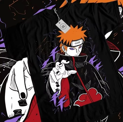 Naruto Summer New Akatsuki Organization Anime Printed T-shirt
