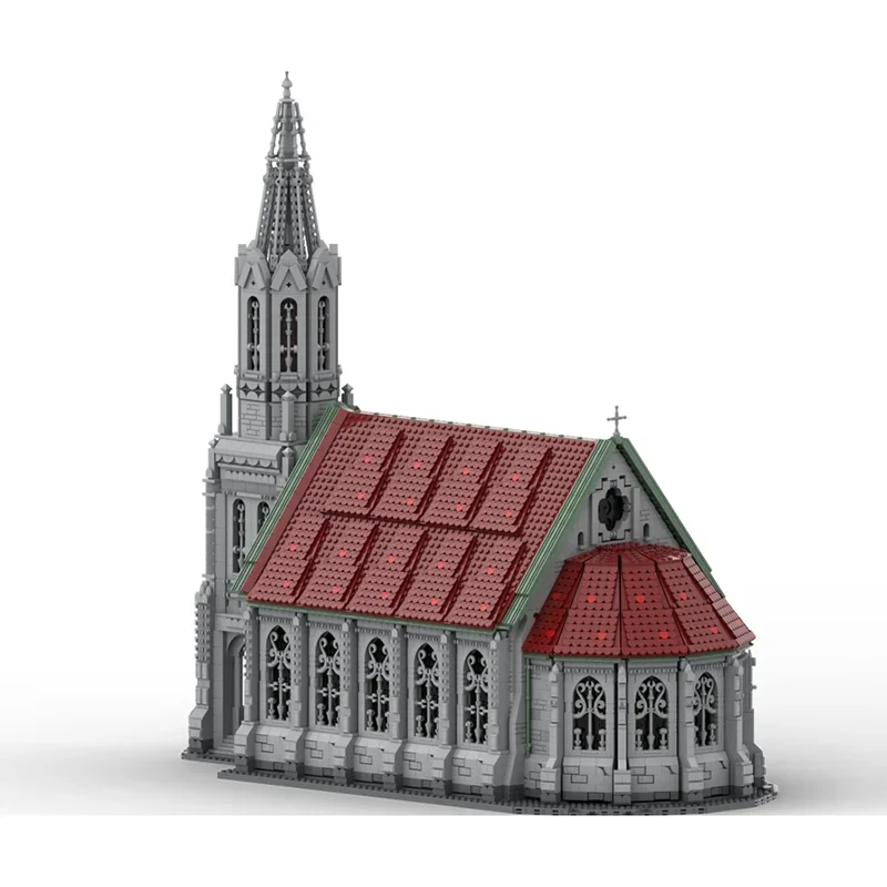 Modular City Building Model Moc Building Blocks Church Model Technology Bricks DIY Assembly Toys Construstion Holiday Gifts