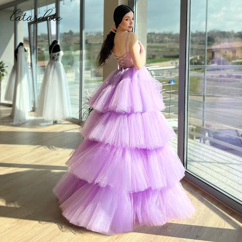 Catasdate vestido de fiesta alto y bajo 2025 vestido de fiesta con cordones en la espalda para mujer vestido Formal de fiesta de cumpleaños vestidos de cóctel