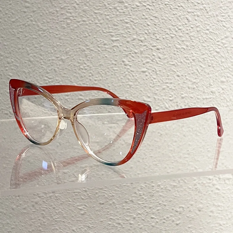 New Elegant Cat Eye Anti Blue Light Glasses for Women INS Trendy Style Fashion Non-Prescription Eyewear Comfortable Eyeglasses