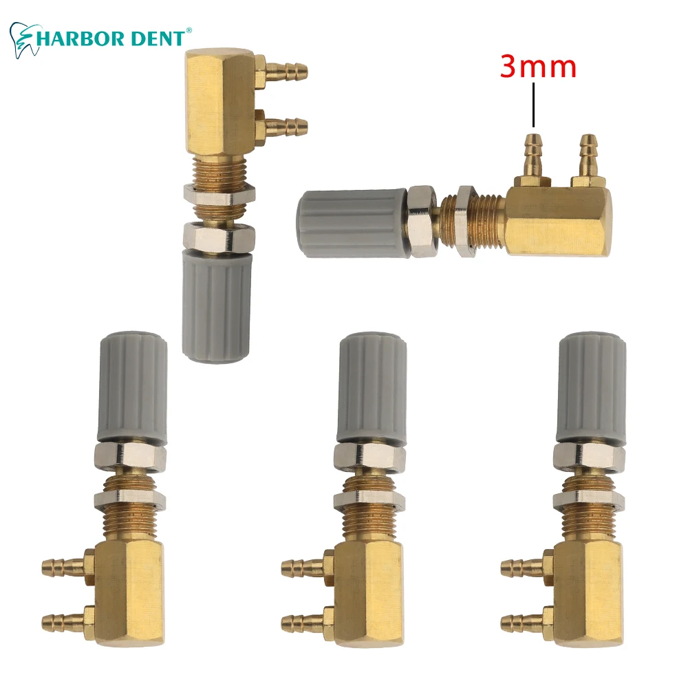

5PC Dental Regulating Water Control Valve Adjustor Copper Spare Parts Turbine Unit Accessories Replacement 5mm/3mm