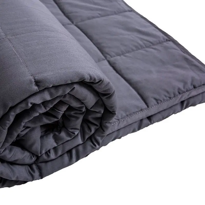Dark Gray Weighted Blanket Soft Breathable Cotton Material Cozy Calming Sleep Aid For Adults Bedroom Sofa Nap Use Premium