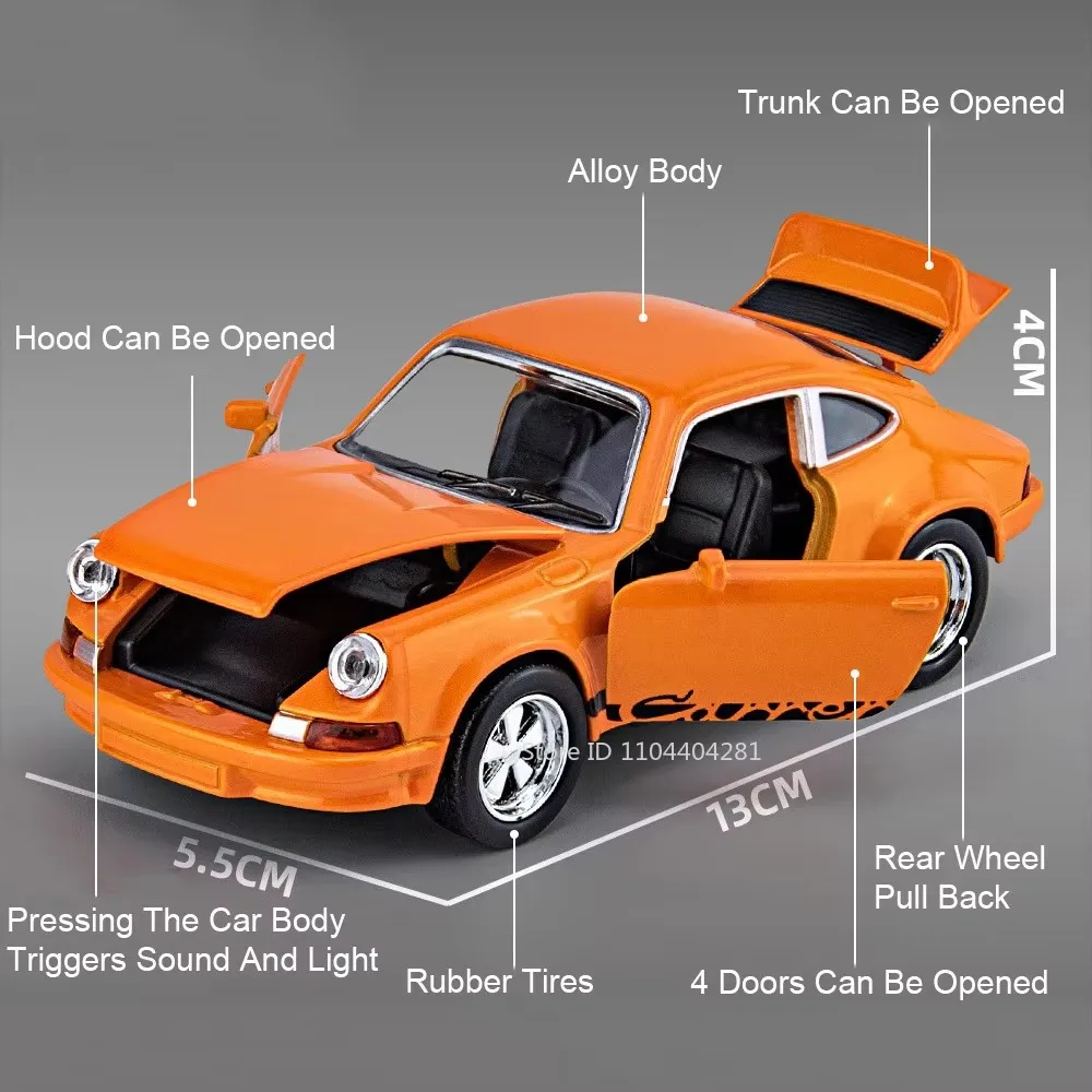 Escala 1:36 ae86 911 liga diecast modelo brinquedos carros portas abertas com luz sonora puxar para trás veículos em miniatura brinquedos das crianças presentes
