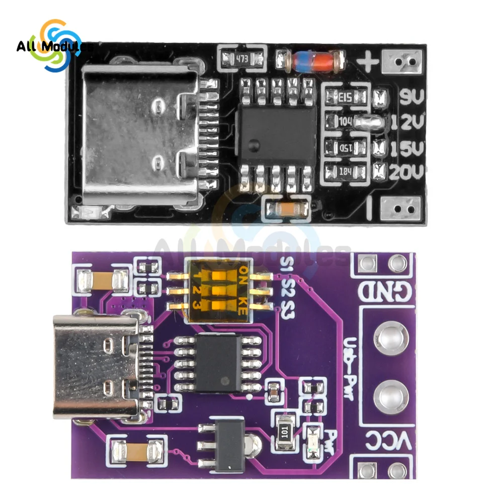 PD/QC/AFC TYPE-C Fast Charge Trigger Polling Detector Notebook Power Supply Change Module Charger Board Tools 9/12/15/20V