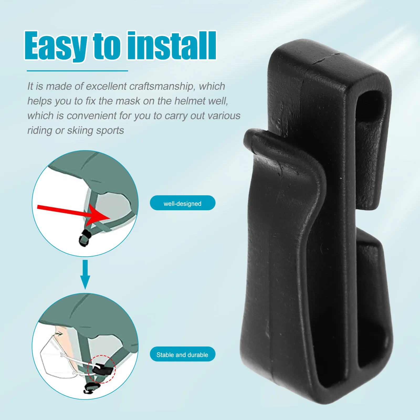 

1Pair Plastic Ski Mask Hooks Fixing Clips Ear Protection Mask Holder for Skiing Cycling Gadget Skiing Supplies