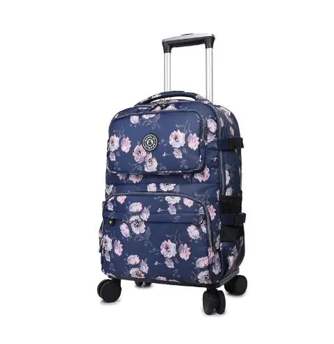 Travel Luggage Suitcase Wheeled Bag for Women Hand Luggage Bag Women oxford Travel Trolley Bags 22 Inc Rolling Luggage Backpack