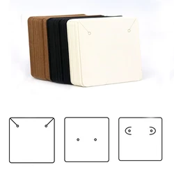50pcs 5x5cm quadratische leere Etiketten anhänger Ohrringe Halskette Halter Schmuck karten pakete für kleine Unternehmen DIY Zubehör liefert