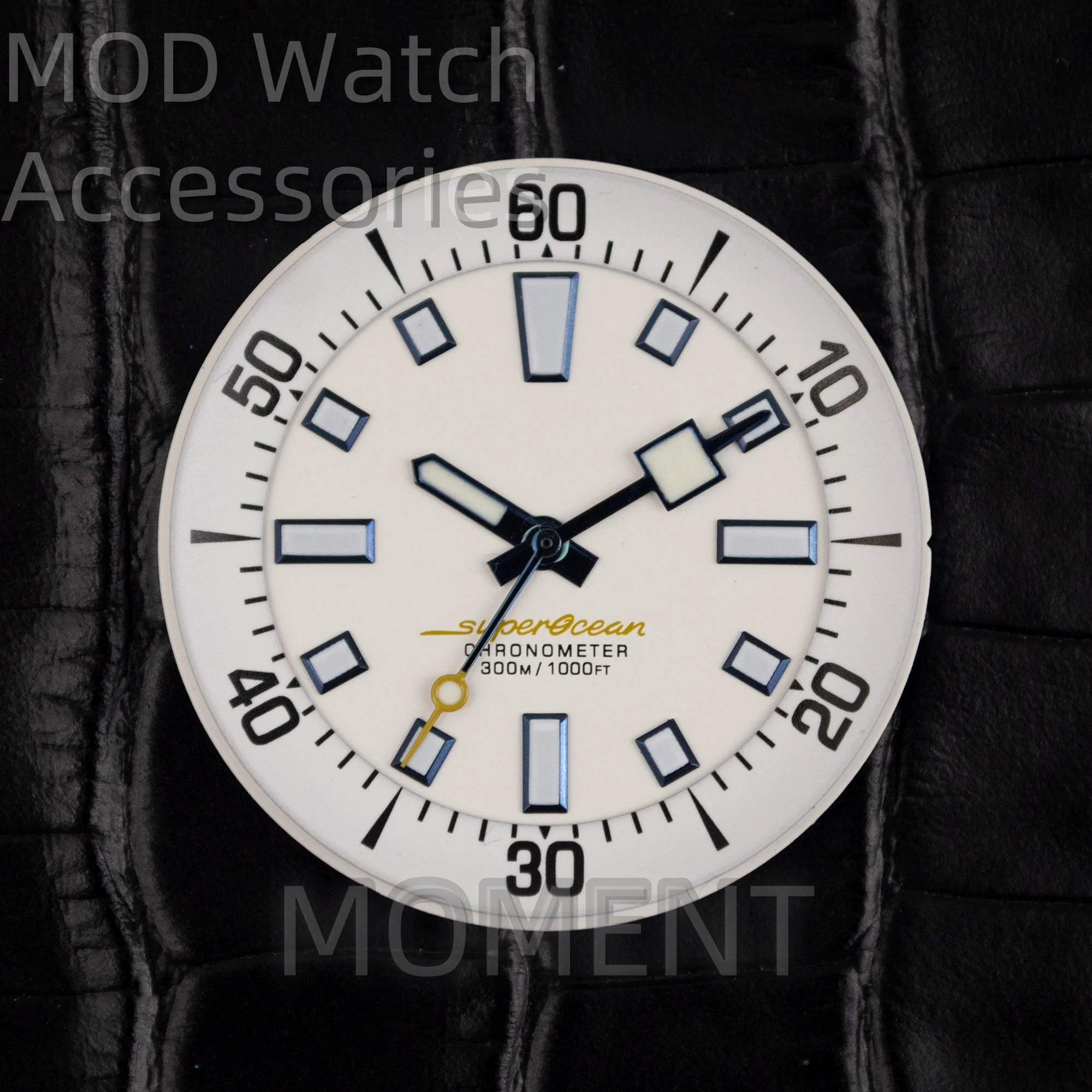 33.5mm Watch Dials for SuperOcean Luminous Watch Face Repair Watch Accessories Replace Dial Fit NH35 NH36 Mechanical Movement