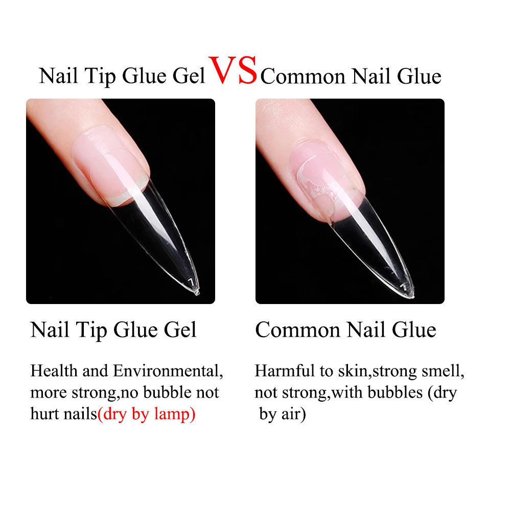 KODIES GEL Nail Tips Glue Adhesive Gel Extra Strong Hold Glue for Fake Press On Nails Semi Permanent UV Cured Acrylic Gel Bonder image 5