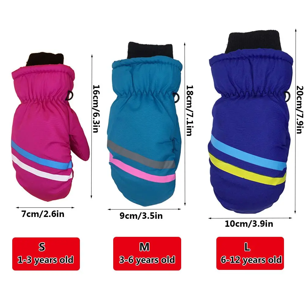 New Children Kids Winter Snow Warm Gloves Boy Girls Ski Snowboard Windproof Waterproof Thicken Keep Warm Winter Must