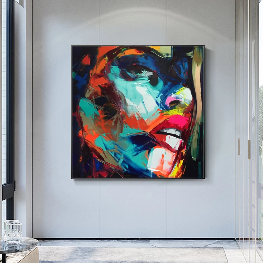 

Arthyx, ручная роспись, масляная картина с лицом ножа на холсте, современная абстрактная фигура, настенные художественные фотографии для гостиной, домашний декор