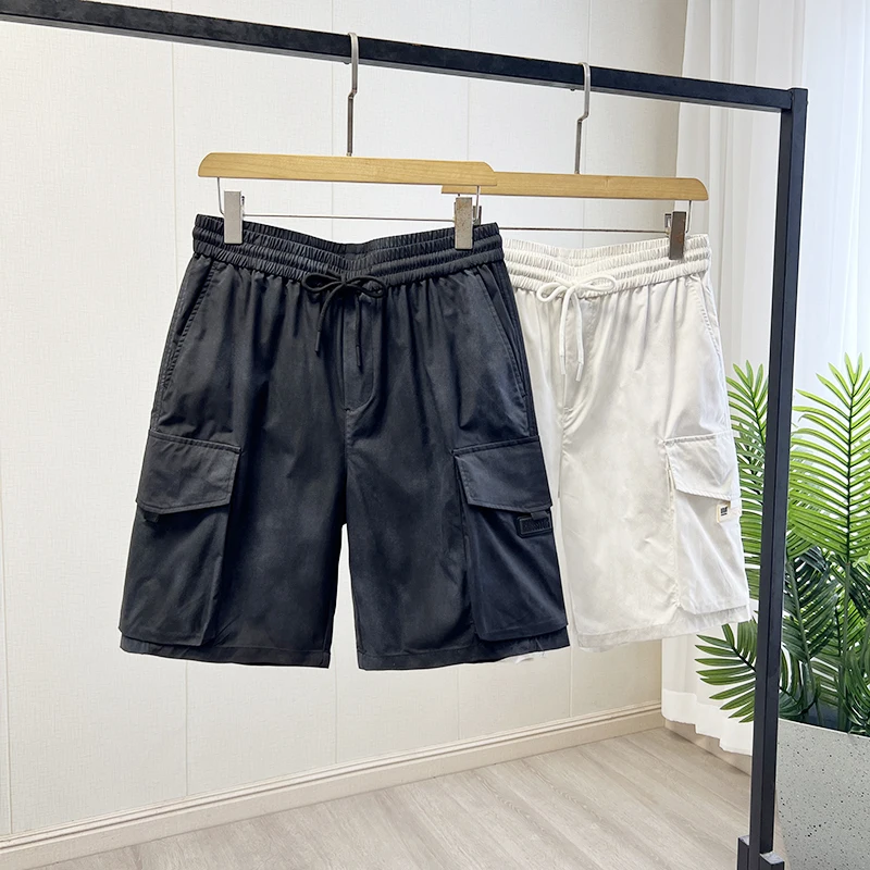 Estate Casual Loose Fit orts Cinque-ket Workwear Sle ex Pantaloni sportivi per il tempo libero in vita elastica per uomo e donna