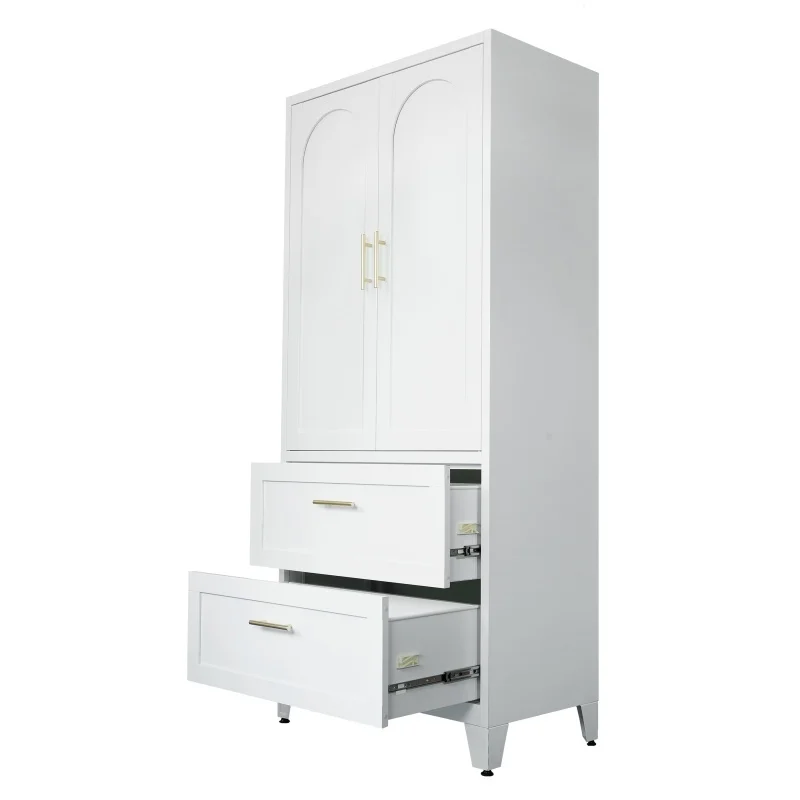 Metal wardrobes with drawers and hanging rods, suitable for bedrooms, offices, laundry rooms, entrance halls and lobbies