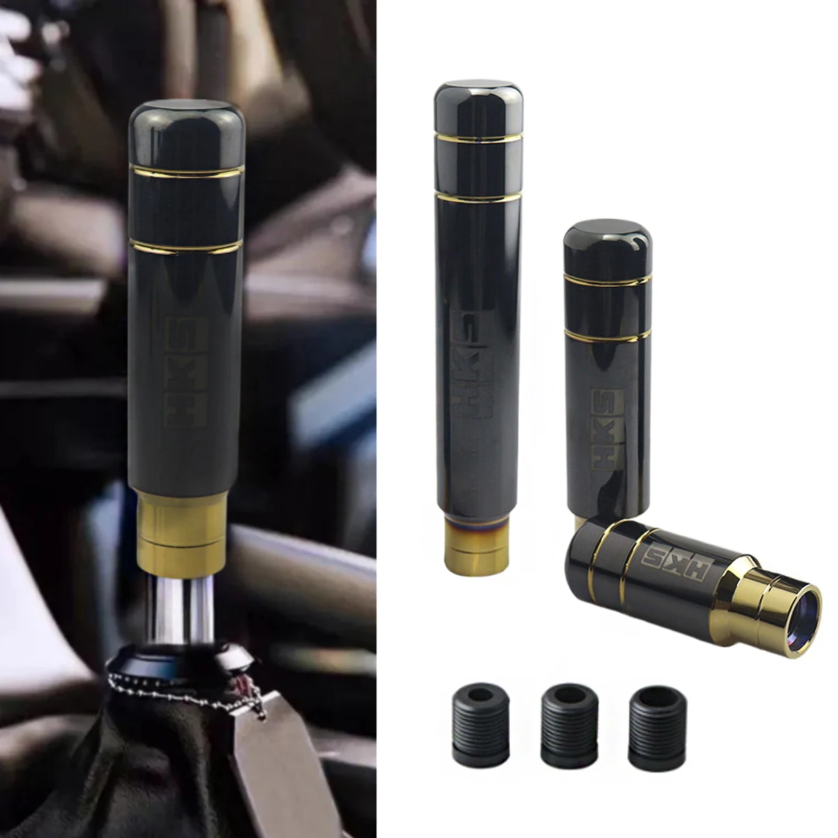 

General Motors modifies black gold gear head HKS manual shift knob 9-13-18CM