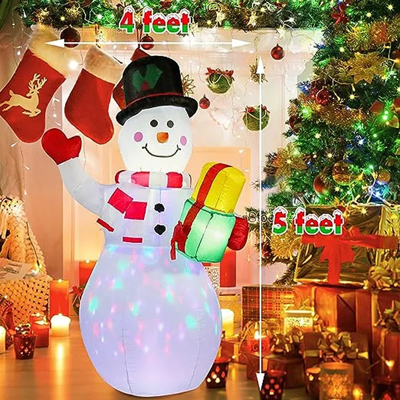 New Snowman Inflatable Decoration Santa Claus Inflatable New Year Inflatable Outdoor Decoration Christmas Courtyard Decoration