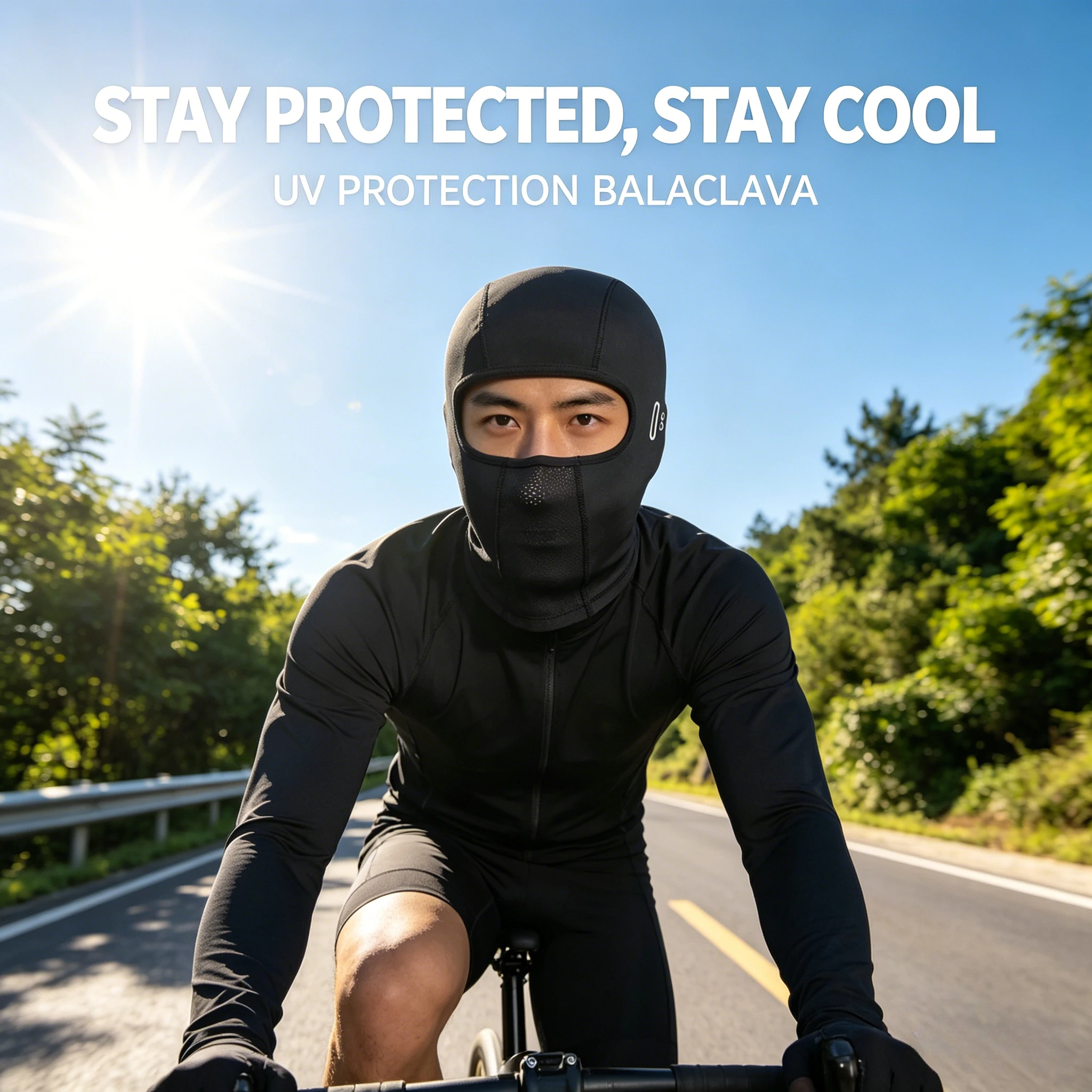 Summer Balaclava Bike Mask Motorcycle Helmet Lined Riding Cap Breathable Windproof Dust Proof Warm Sports Headwear Four Seasons