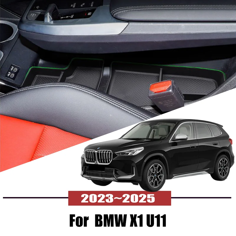 

Suitable For BMW X1 U11 2023 2024 2025 Car Central Armrest Storage Box Holder Console Organizer Auto interior Accessories Tools