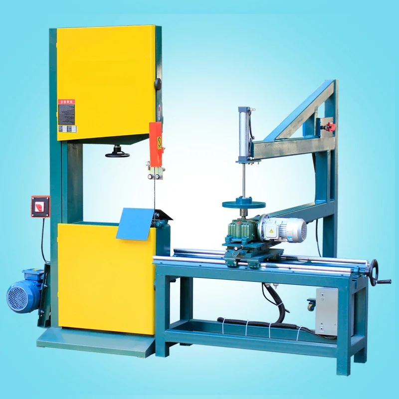 Woodworking machinery round table sawing circular workpiece processing band saw machine with high automatic rotation efficiency