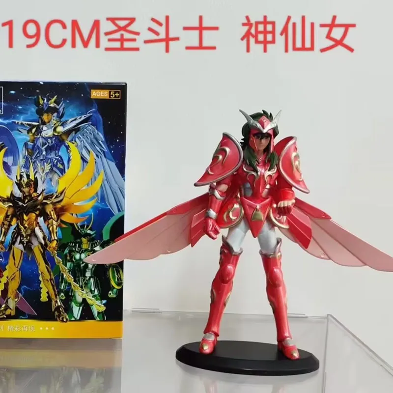 Anime Saint Seiya God Cloth Figure Phoenix Ikki Hyoga Seiya Shiryu Standing Figure Toy PVC Box Figure Collection Decoration