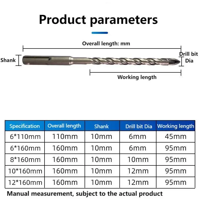 Imagem -03 - Broca Sds Plus Shank Carbide Porcelana de Cerâmica Vidro de Tijolo Concreto Broca de Diamante Ferramentas de Perfuração mm mm 10 mm 12 mm