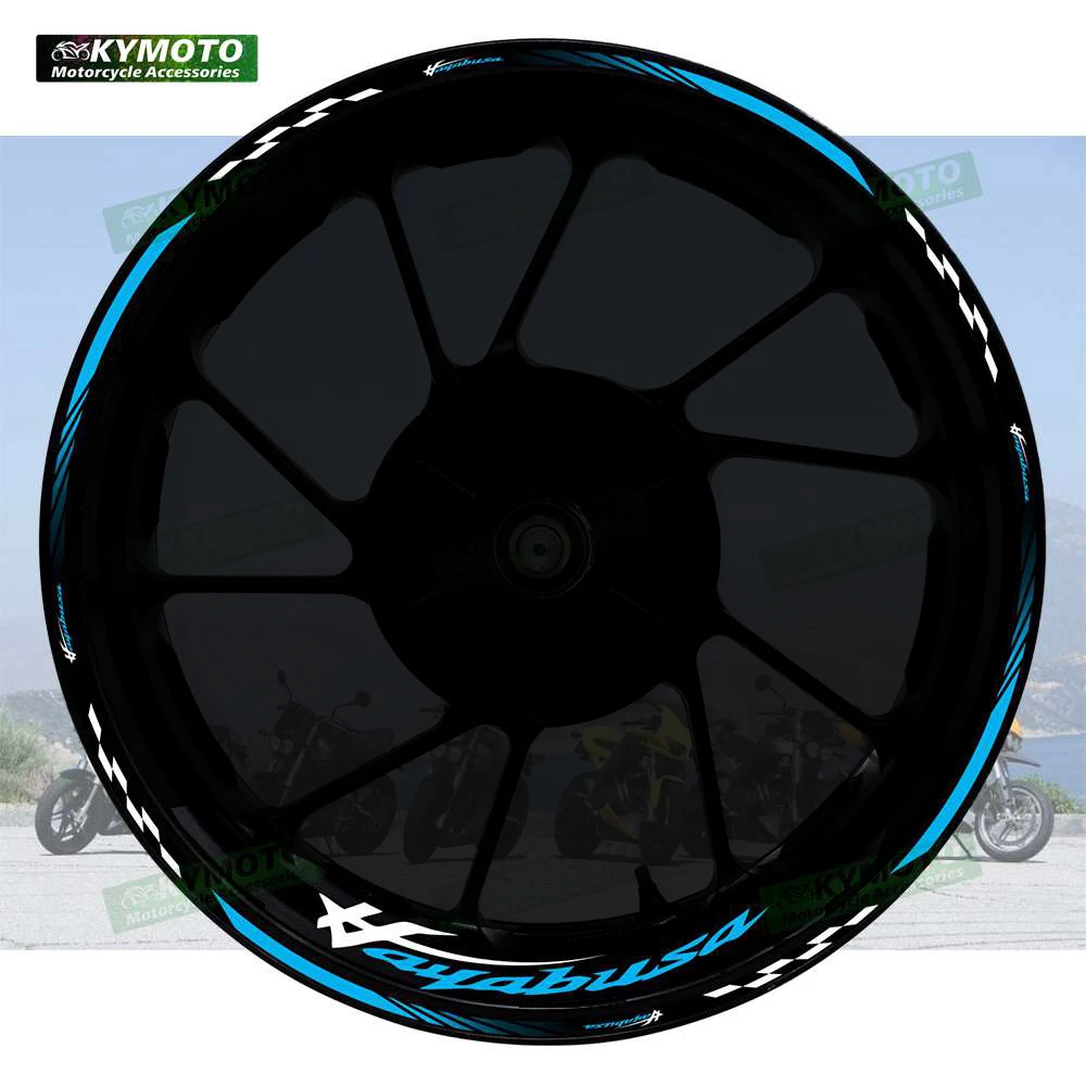 

Аксессуары для мотоциклов HAYABUSA GSX1300 R GSX-1300, 17-дюймовые наклейки на передние и задние колеса, модифицированные ступицы, светоотражающие наклейки