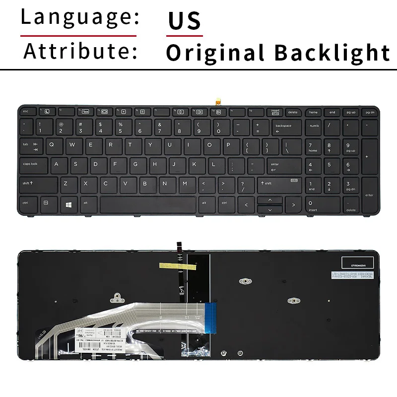 EUA Russa Retroiluminação Do Teclado Do Portátil Para HP ProBook 450 G3 G4 455 G3 G4 470 G3 G4 HSTNN-Q95C/Q03C SG-80650-2BA 827029 837549-031