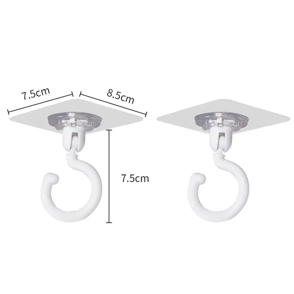 Ceiling Rotary Strong Hook Household Multifunction Adhesive  Kitchen Bathroom Wall Key Hanging Door Back Coat Hook