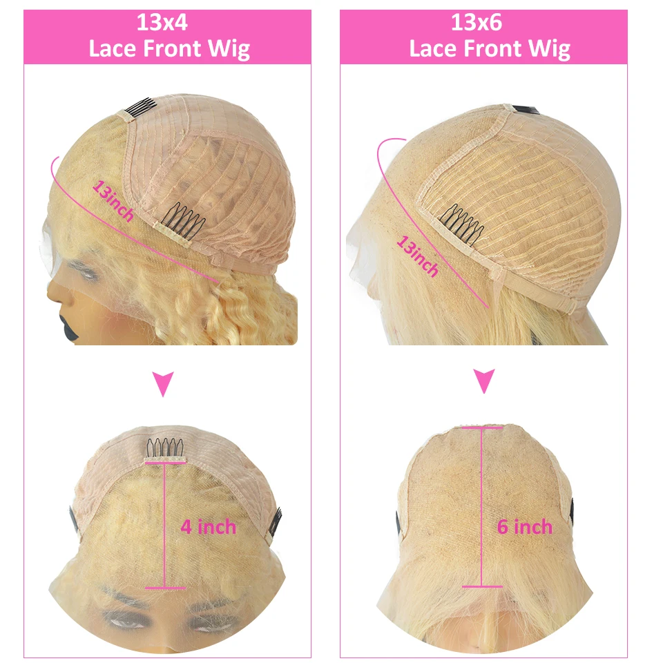 13x6 Ash Blonde Ombre Human Hair Wig 180 Density Body Wave Brazilian Remy Hair Lace Front Wigs Preplucked Transparent Lace Wigs