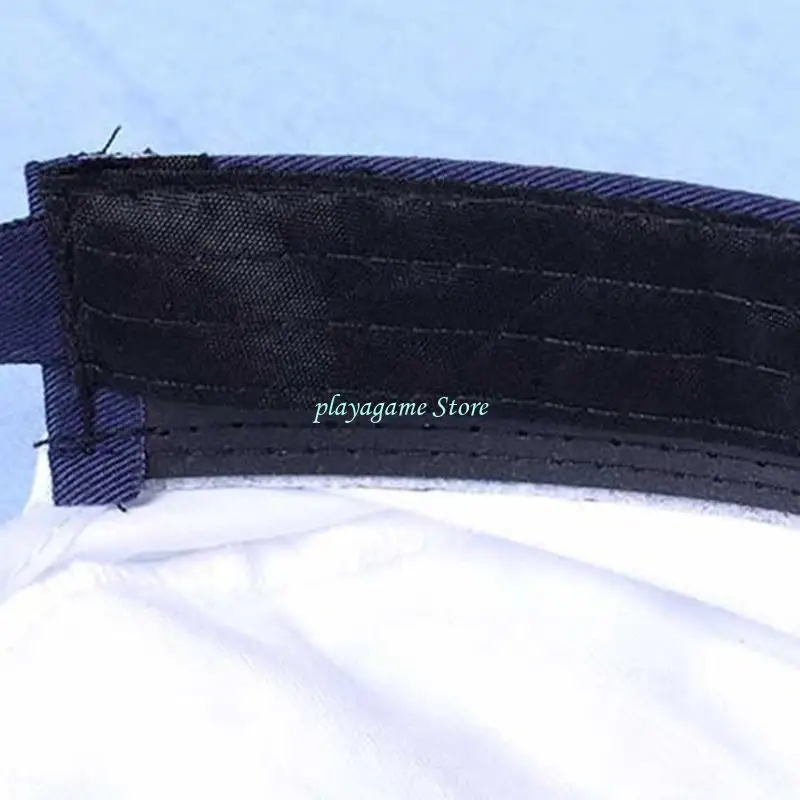 Y88A قبعات ذات حواف كبيرة الحجم مطرزة من القطن قبعة البحارة للرجال والنساء وإكسسوارات الأزياء والأنشطة الخارجية #2