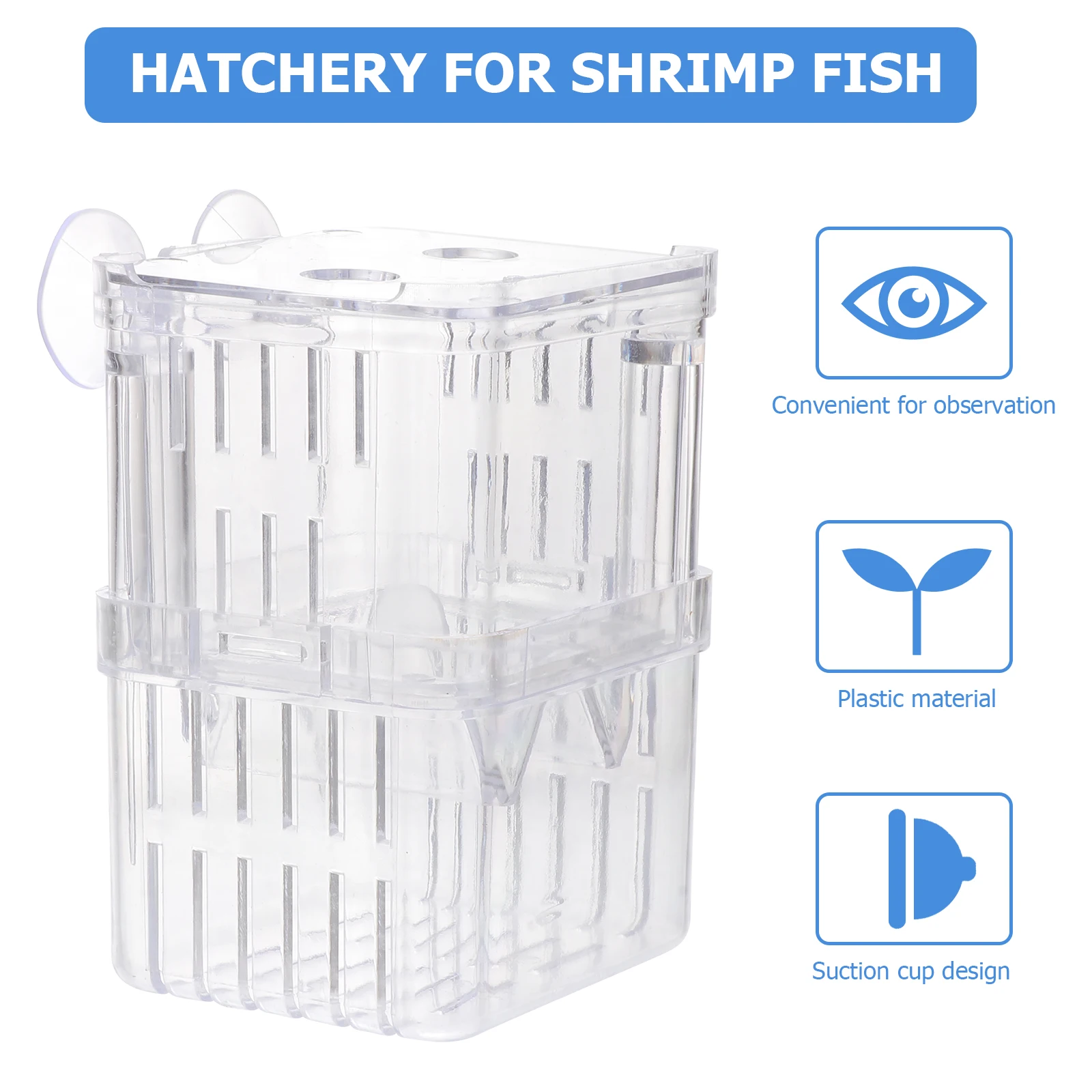 

3pcs Isolation Box Aquarium Breeding Container Dual Chamber Hatching Tank Accessory For Fish Tank Hatchery Incubator Juvenile