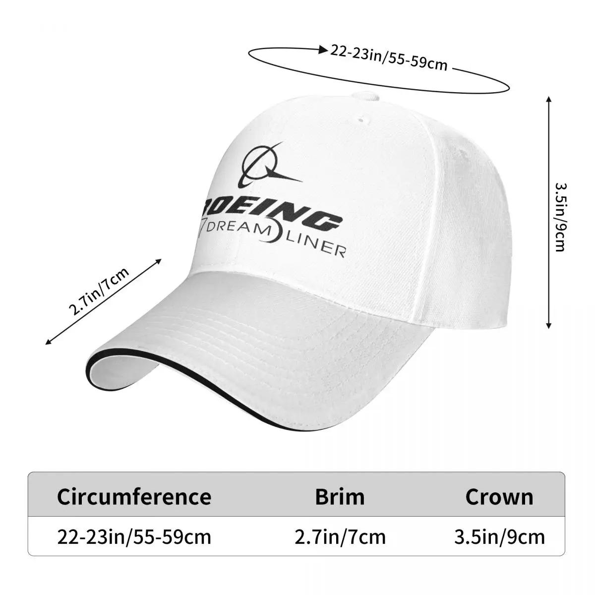 Boeing 787 Dreamliner Outfit Unisex Style Baseball Cap Airplanes Hats Cap Retro Outdoor Summer Snapback Hat