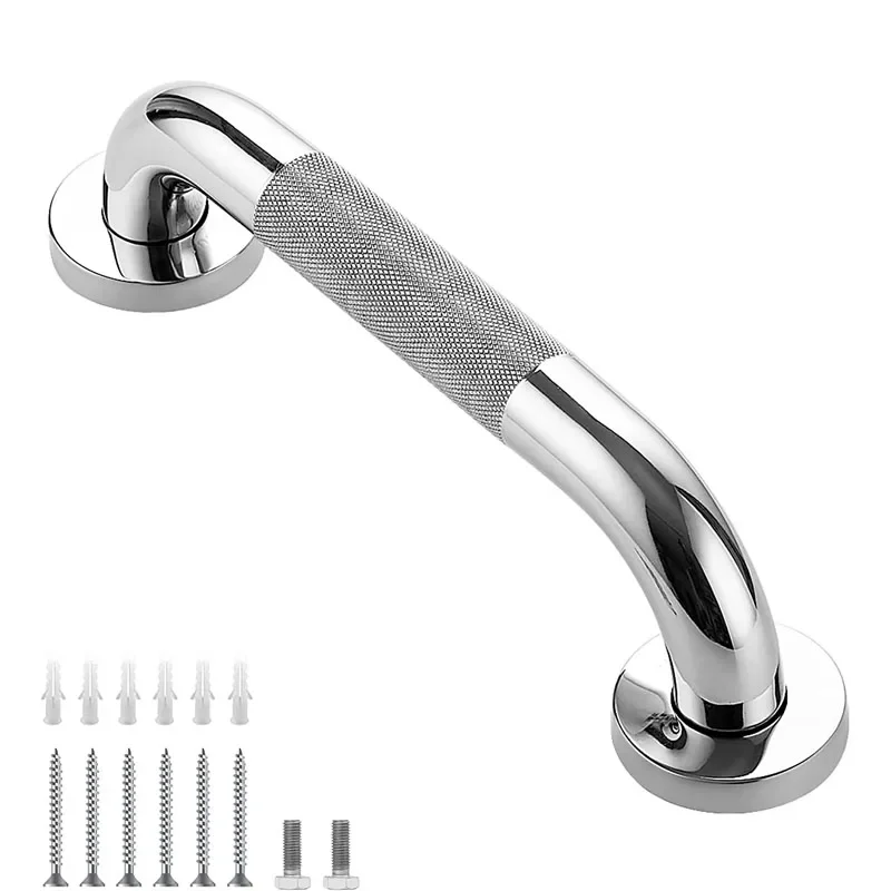 Handlauf Haltegriff Edelstahl 300/400/500 mm Anti-Rutsch-Duschsicherheitsstützgriff Handtuchhalter Badezimmer Badewanne Toilette – Detail 10
