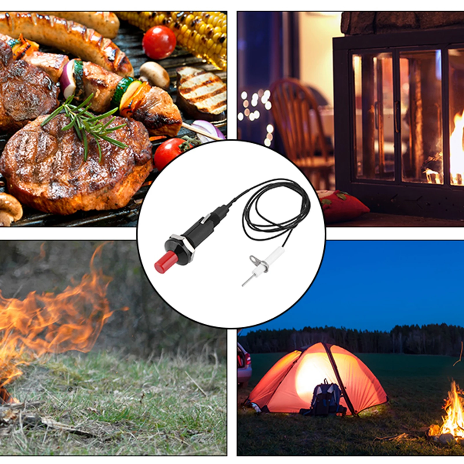1 Out 2 Piezo  Ignition Kit BBQ Grill Push Button Igniter fo