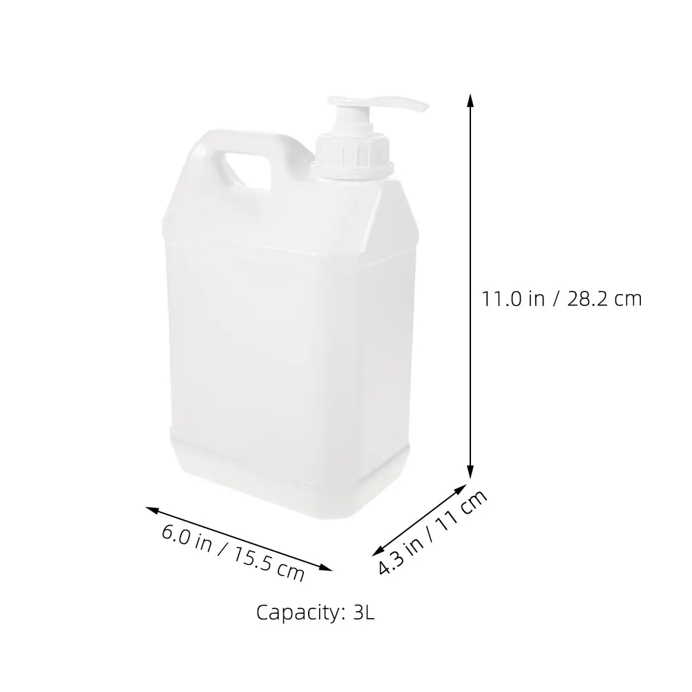 

2pcs Reusable Pump Bottles 3L Plastic Gallon Jugs Leakproof Refillable Shampoo Lotion Dispenser Travel Home Liquid Storage