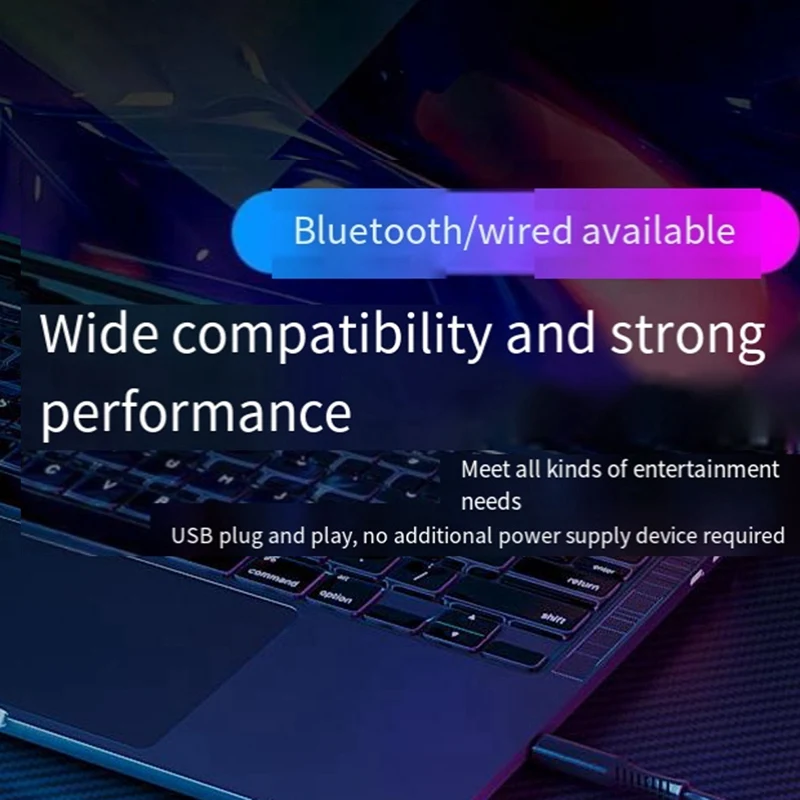 ลําโพงบลูทูธพร้อม USB คอมพิวเตอร์แบบมีสายเดสก์ท็อปแบบพกพาเดสก์ท็อปบลูทูธ LED Mini ลําโพง