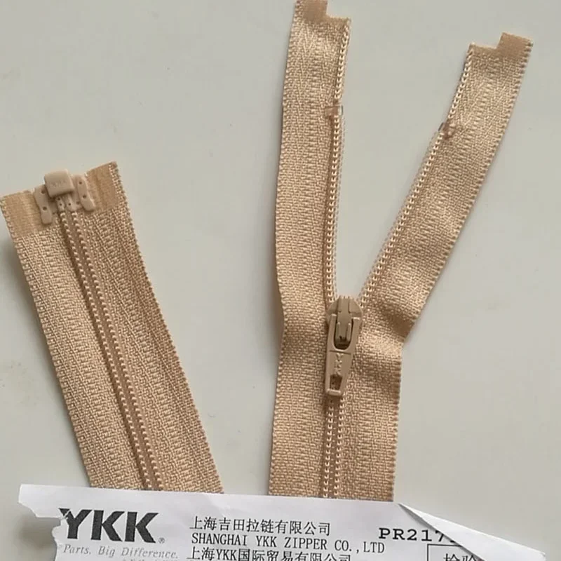 20pcs/Lot Separatable Ykk Zipper Open End Nylon Coil 3# 70cm 90cm 100cm Camel Sewing Detachable Jacket Quilt Cover Supplies