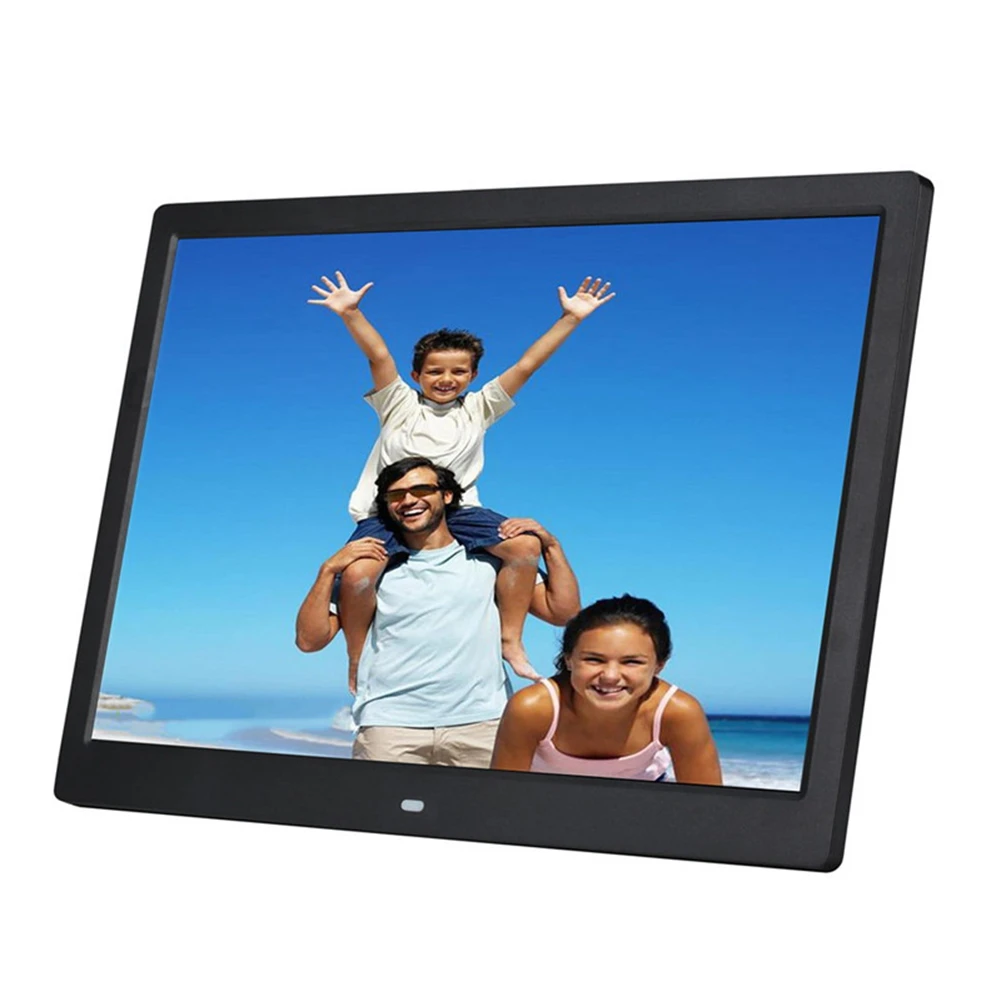 AA97 15.4 بوصة إطار الصورة الرقمية HD 1280X800 إطار الصورة الإلكترونية الموسيقى فيلم مشغل الفيديو وظيفة ، أسود ، الاتحاد الأوروبي التوصيل