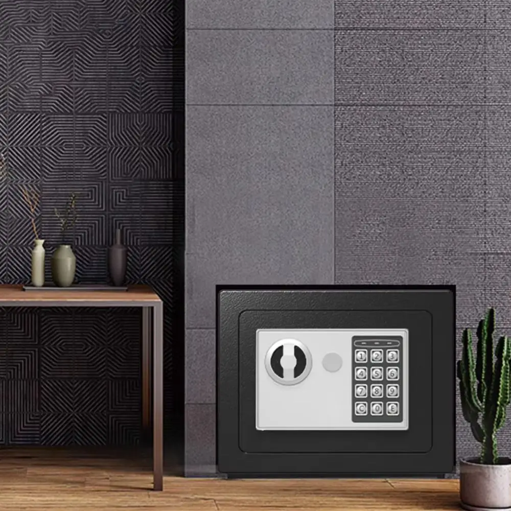 Anti-Theft Piggy Bank Key Lock Password Lock Small Digital Safe Box Compact with Coin Slot Combination Lock Security Box