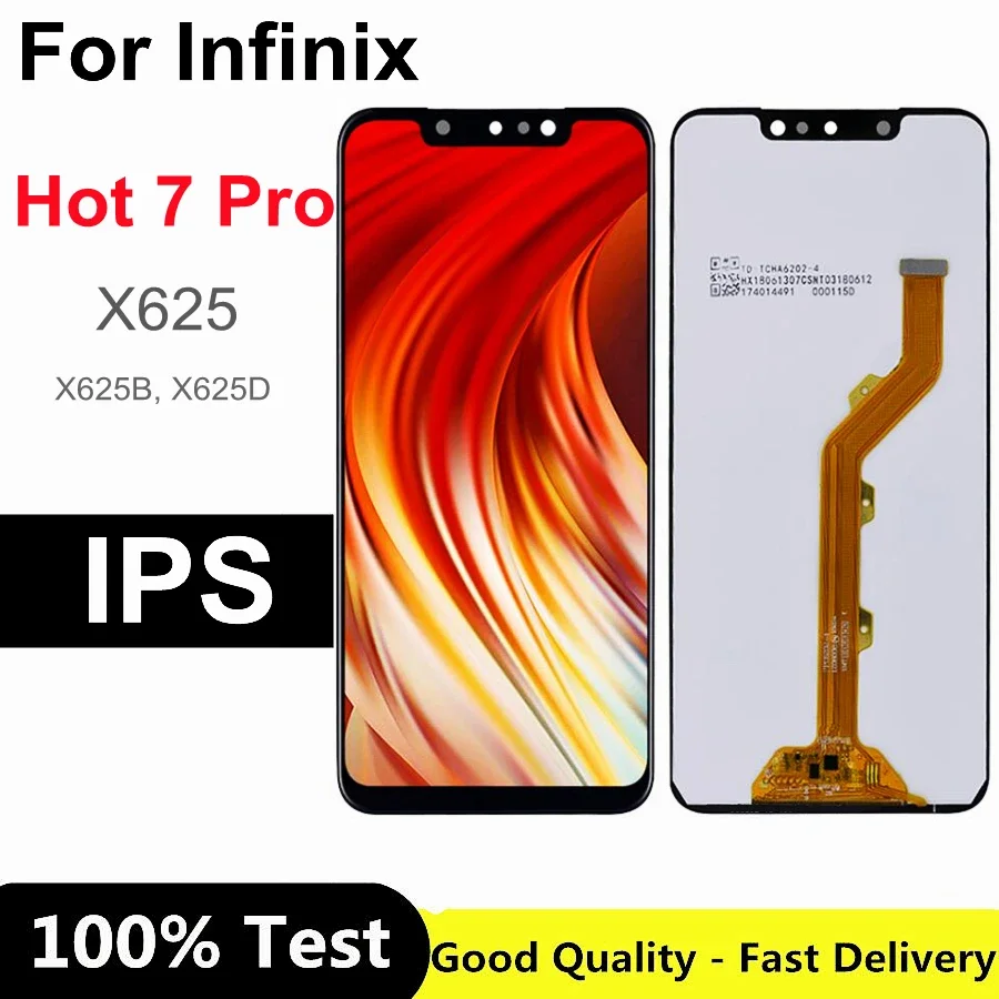

6,2 "для Infinix Hot 7 Pro X625 ЖК-дисплей с дигитайзером сенсорного экрана в сборе для дисплея Infinix X625