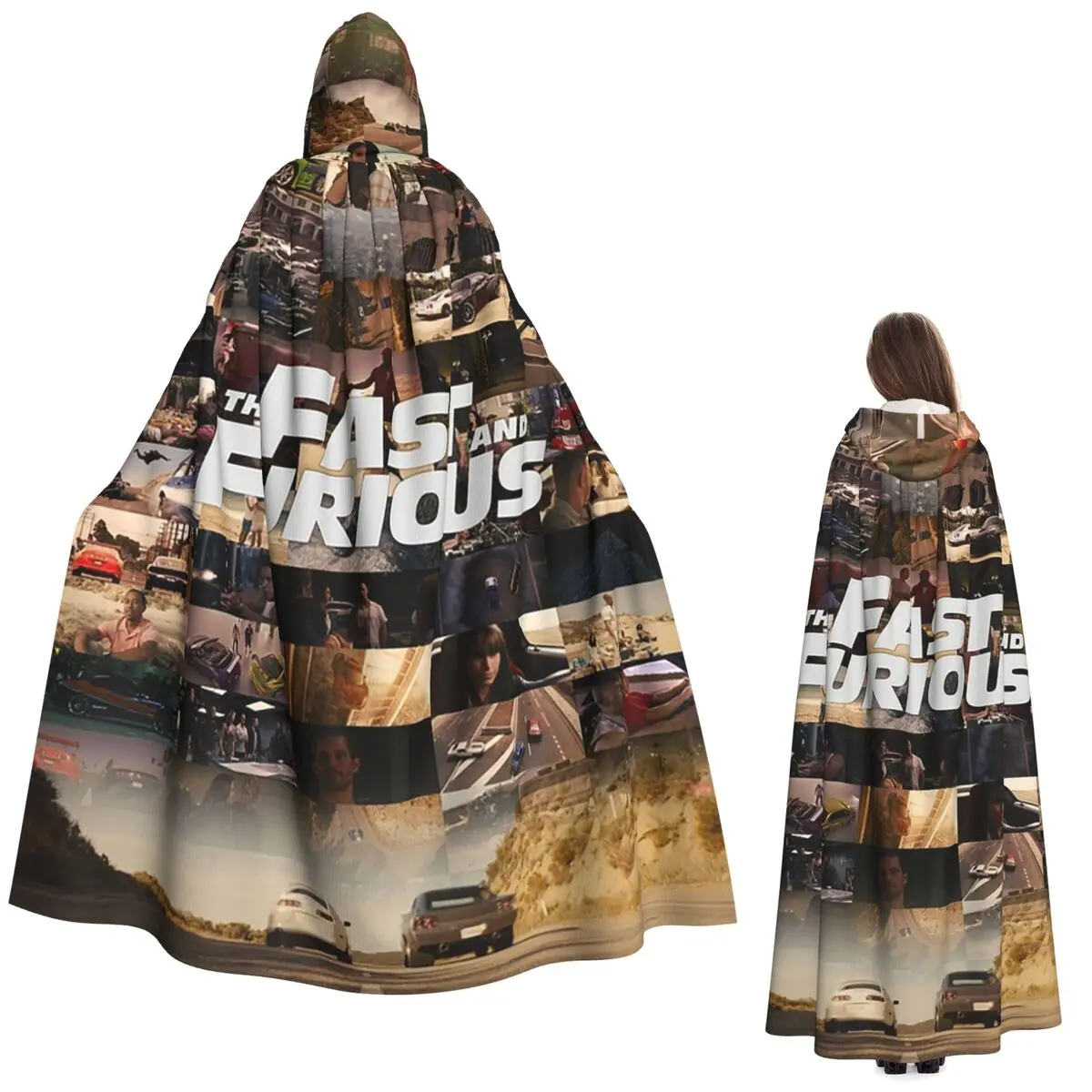 Длинный плащ с капюшоном Fast And Furious Legends Tribute, средневековый костюм ведьмы, накидка для косплея, накидка на Хэллоуин, вампир для взрослых, унисекс