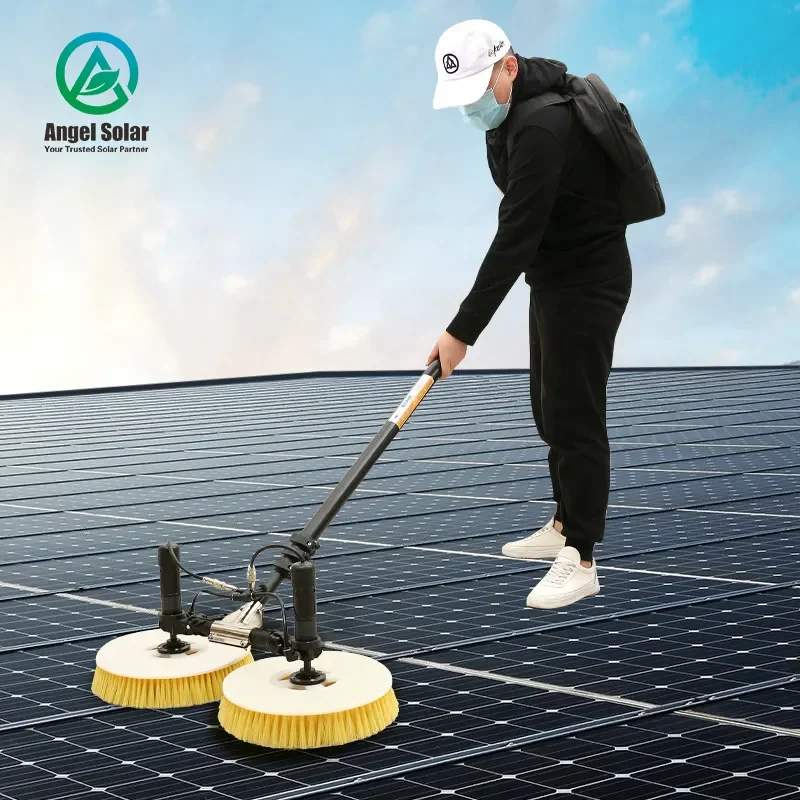 

Manufacturer Solar Panel Cleaning Washing robot Machine 7.5m Automatic Roller Brush With Double Head Robot//