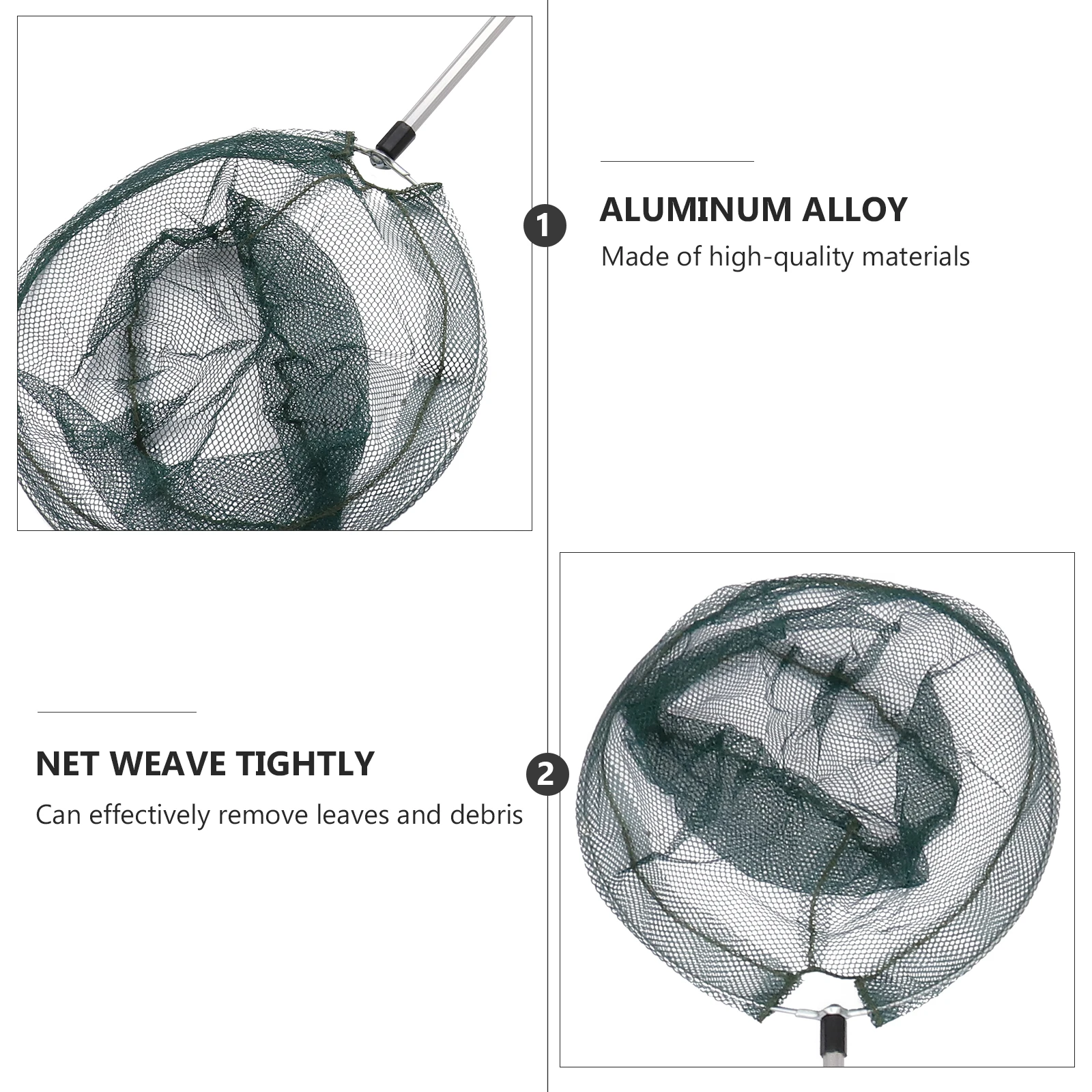 

Aluminum Alloy Net Outdoor Fishing Container 1.5M Lightweight Foldable Mesh Pond Net Outdoor Fishing Equipment Container Holes