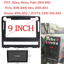 9 inch Car DVD Frame Audio Dash Trim Kits Facia Panel Radio Player 2DIN For FIAT Perla 2009 Albea/Siena/Palio 2004-2012 PLAY Kit