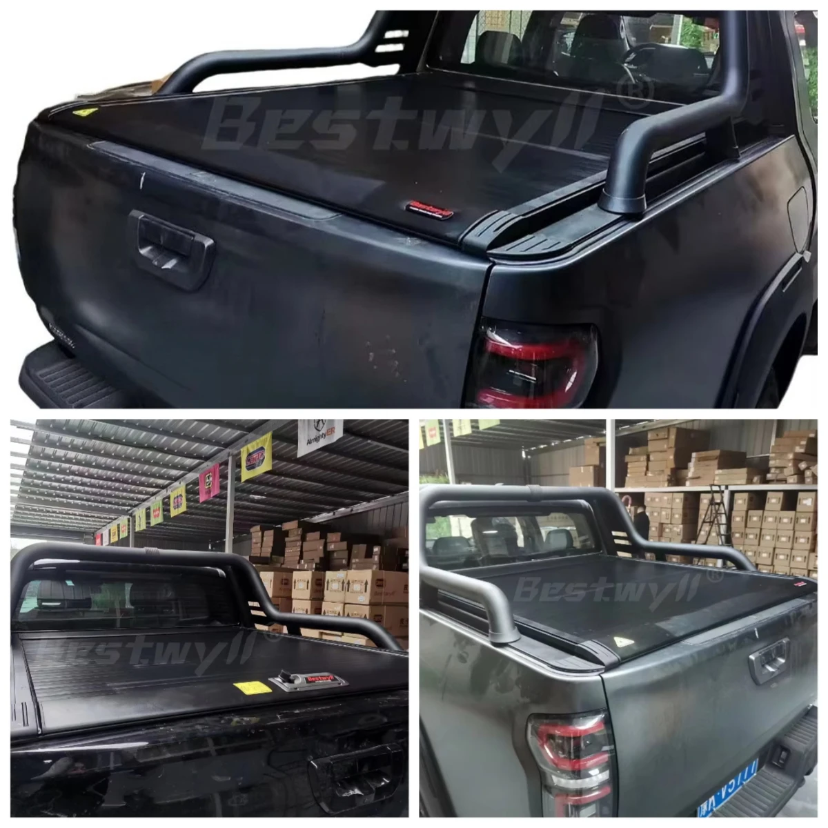 

BESTWYLL Tapa Retractil Blind Roller Lid Truck Pickup Bed Manual Retractable Tonneau Cover for Great Wall Gwm Cannon Vanta K35A